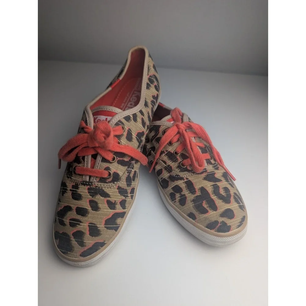 Keds Champion Leopard Print Canvas Sneakers Women's Size 6